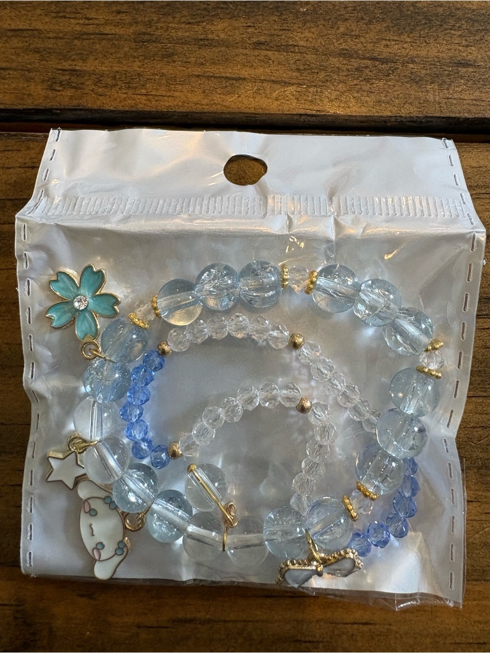 Blue Charm Stretch Bracelet